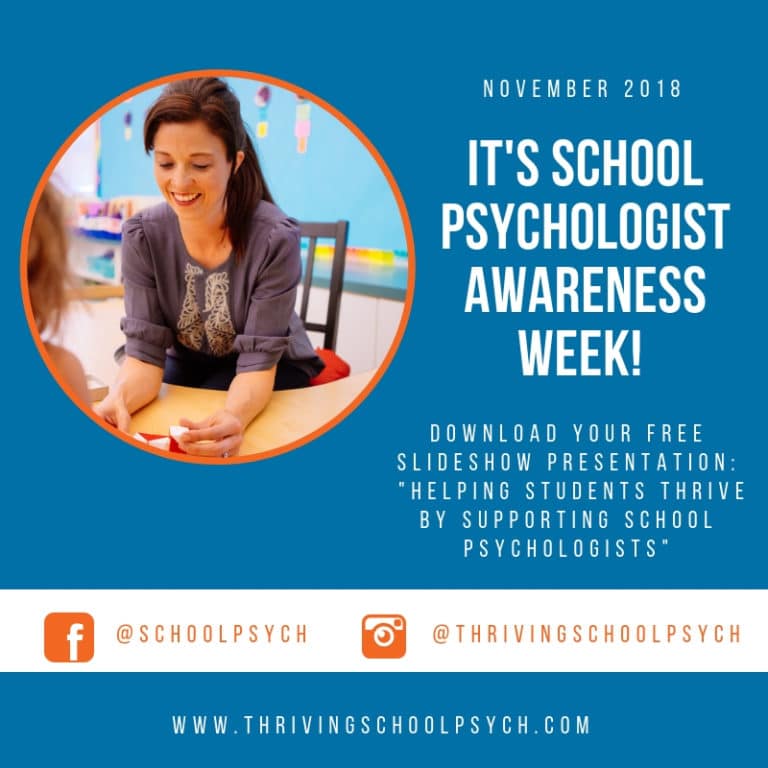A Special Resource for School Psychology Awareness Week... Thriving